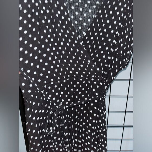 Gray by Grayson Social Plus Size Black and White Polka Dot Dress EUC - Picture 6 of 13